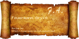 Feuermann Arvid névjegykártya